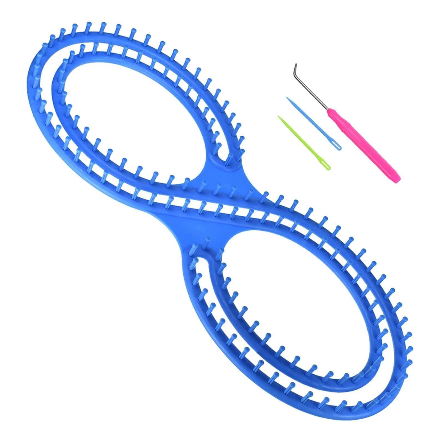 S-shaped knitting loom