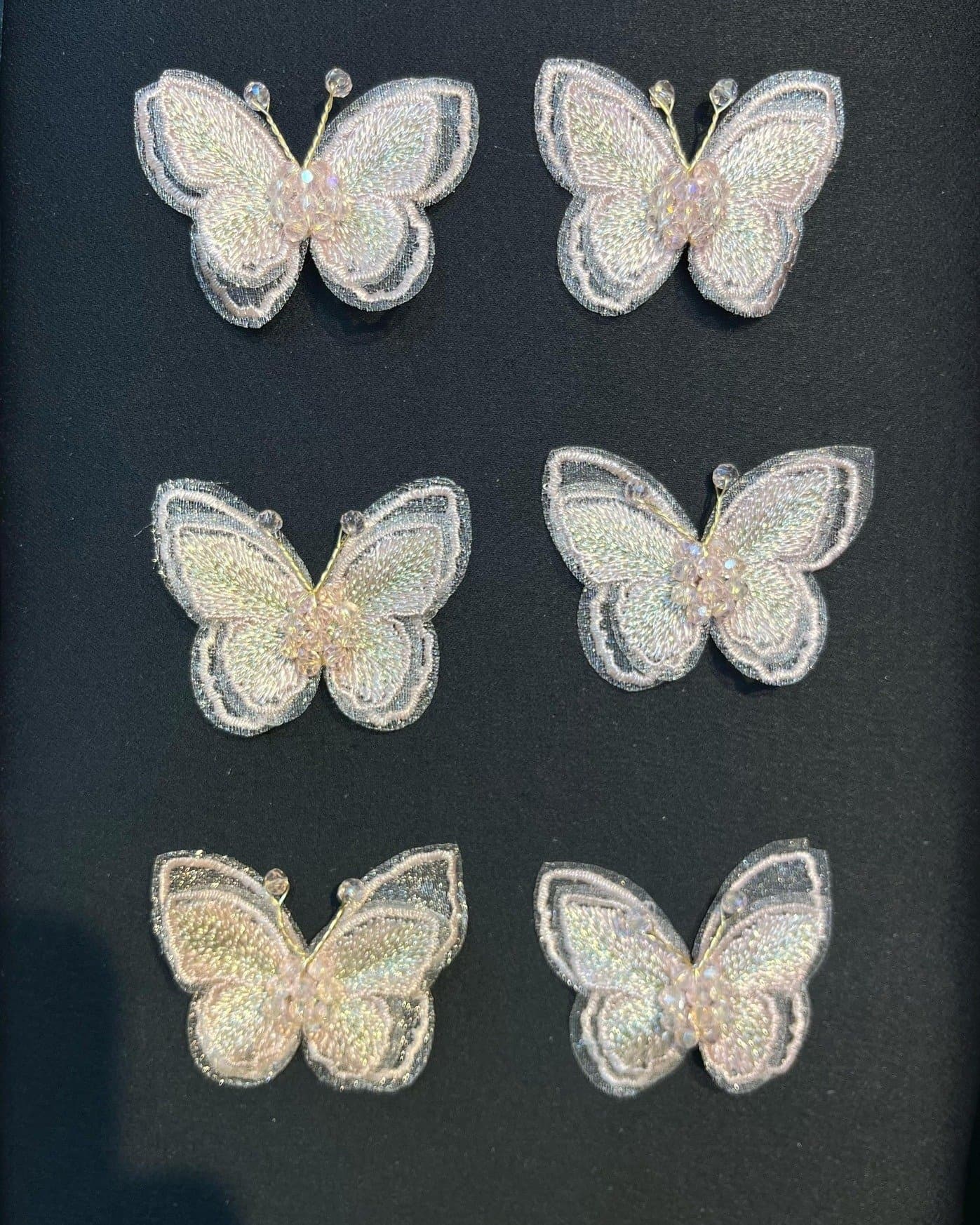 3D Butterfly Pattern Crystal Cane