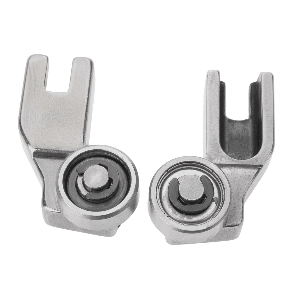 Single-wheel pulley compressor foot