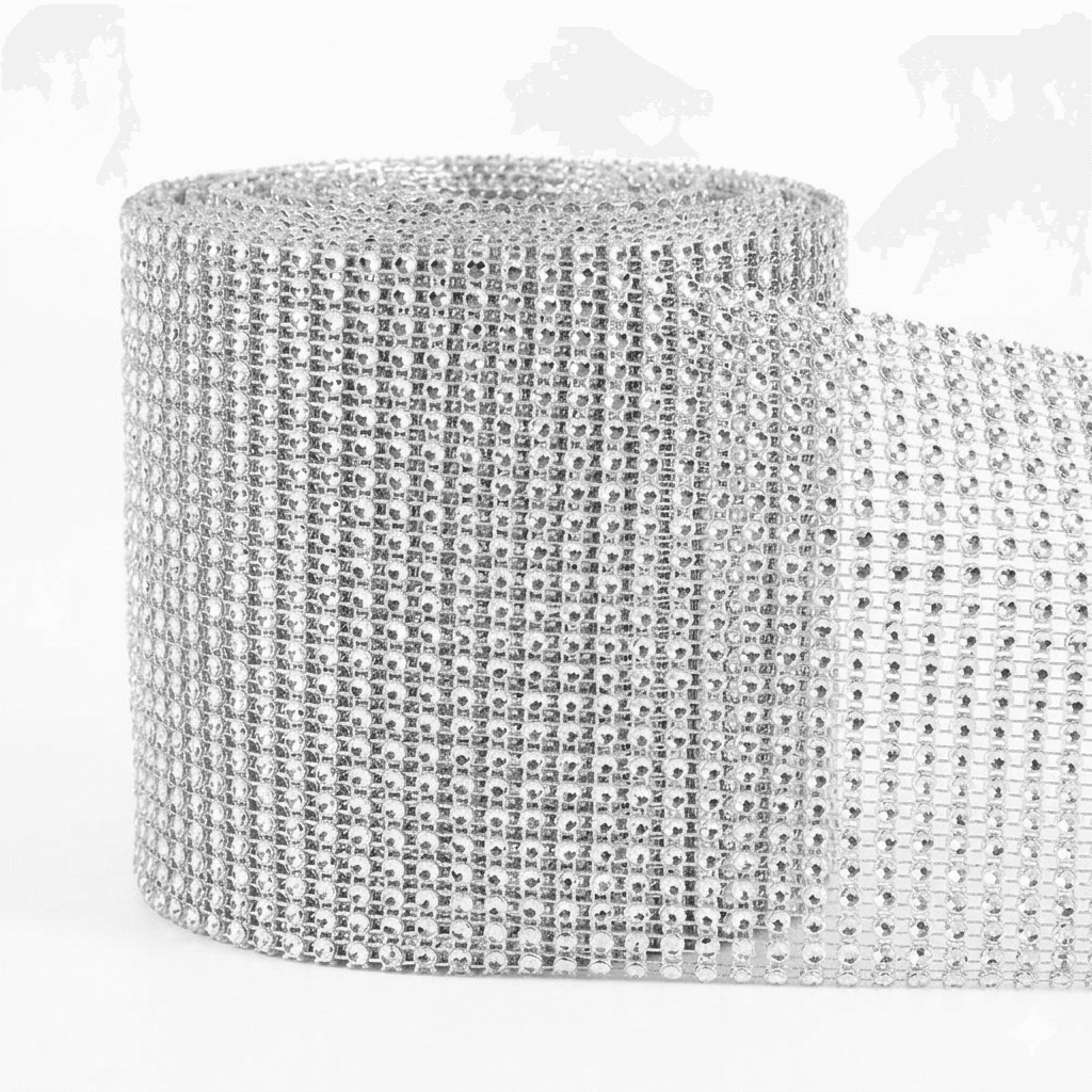 سلسلة بلاستيكية مرصعة بأحجار الراين الكريستالية