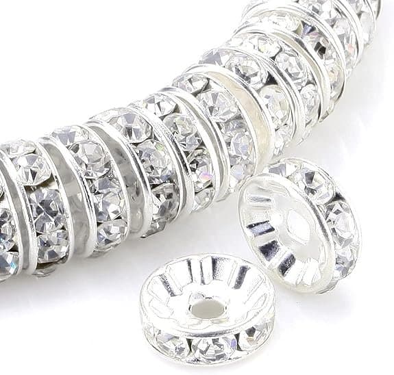 Crystal-studded spacer beads